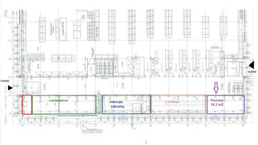 Galantéria - OC Iskra 18,3 m2