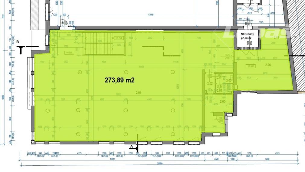 Nebytové priestory areál Domoss , Piešťany 1.NP 159m2 a 2.NP 274m2