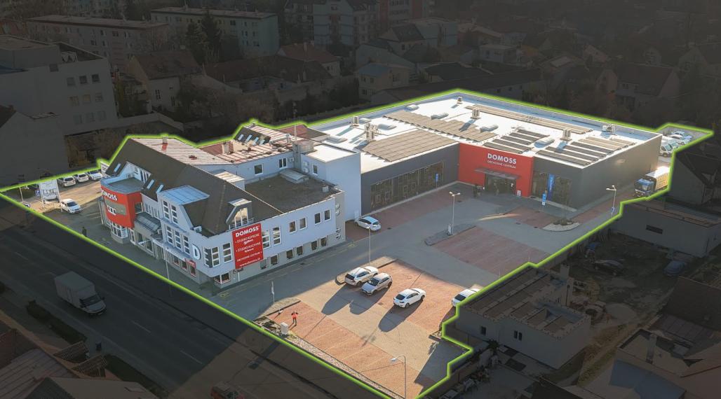 Piešťany, areál bývalá predajňa  Domoss, 1710 m2